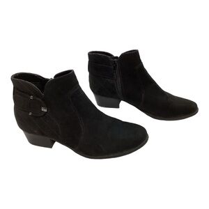 Unisa‎ Pensa Black Faux Suede Ankle Bootie Boots - Women's Size 9 M
